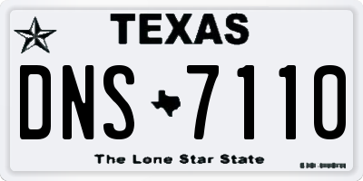 TX license plate DNS7110