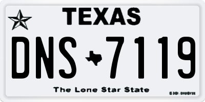 TX license plate DNS7119