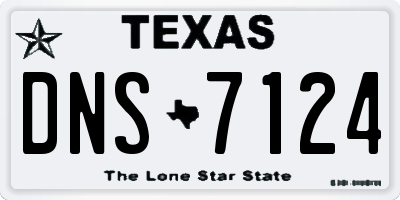 TX license plate DNS7124