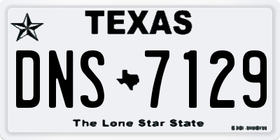 TX license plate DNS7129