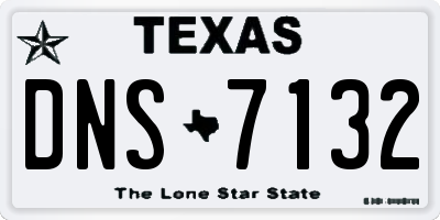 TX license plate DNS7132