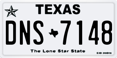 TX license plate DNS7148