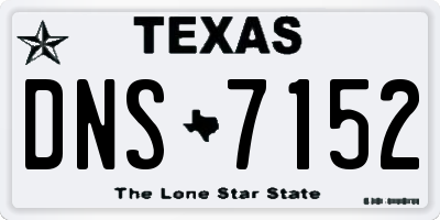 TX license plate DNS7152