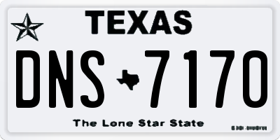 TX license plate DNS7170