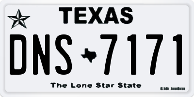TX license plate DNS7171