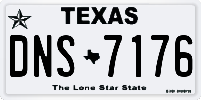 TX license plate DNS7176
