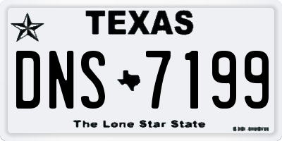 TX license plate DNS7199
