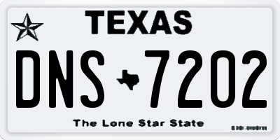 TX license plate DNS7202