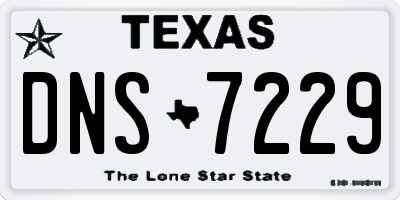 TX license plate DNS7229