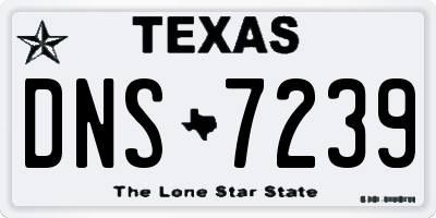 TX license plate DNS7239