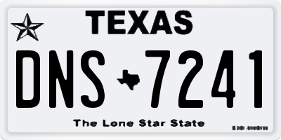 TX license plate DNS7241