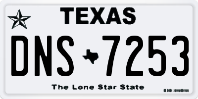 TX license plate DNS7253