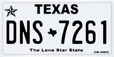 TX license plate DNS7261