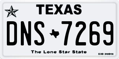 TX license plate DNS7269