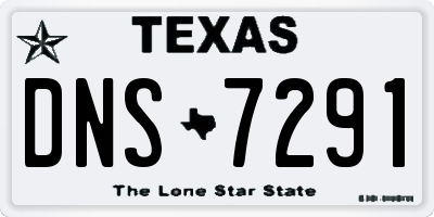 TX license plate DNS7291