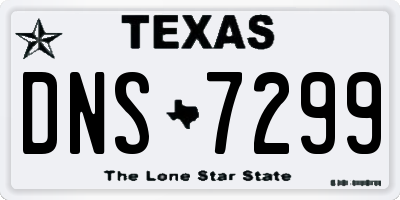 TX license plate DNS7299