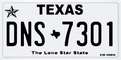 TX license plate DNS7301