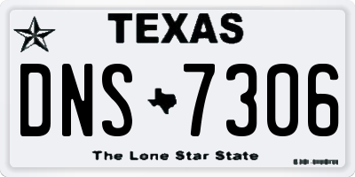 TX license plate DNS7306