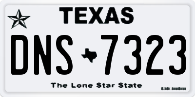 TX license plate DNS7323