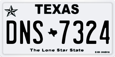 TX license plate DNS7324