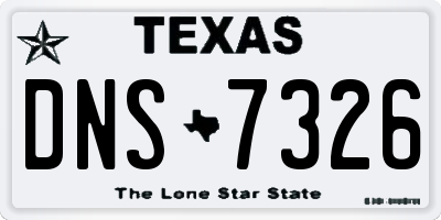 TX license plate DNS7326