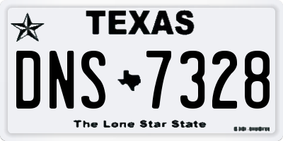 TX license plate DNS7328