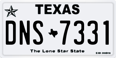 TX license plate DNS7331