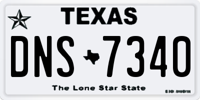 TX license plate DNS7340