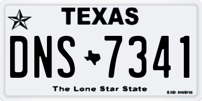 TX license plate DNS7341