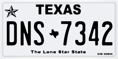 TX license plate DNS7342