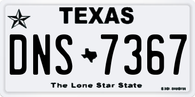 TX license plate DNS7367