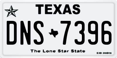 TX license plate DNS7396
