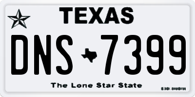 TX license plate DNS7399