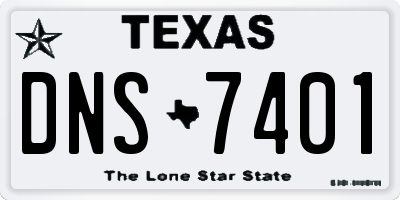 TX license plate DNS7401