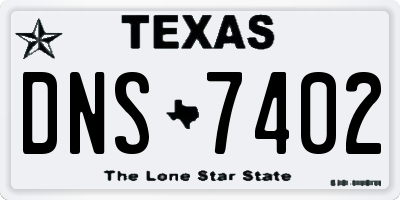 TX license plate DNS7402