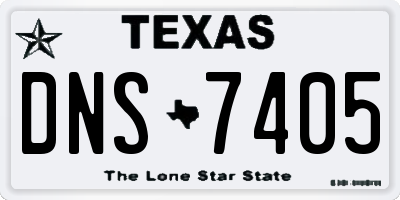 TX license plate DNS7405