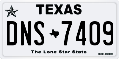TX license plate DNS7409