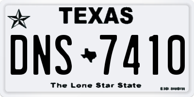 TX license plate DNS7410