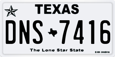 TX license plate DNS7416