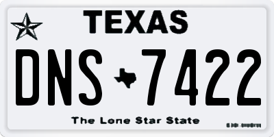 TX license plate DNS7422