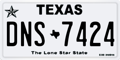 TX license plate DNS7424