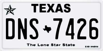 TX license plate DNS7426