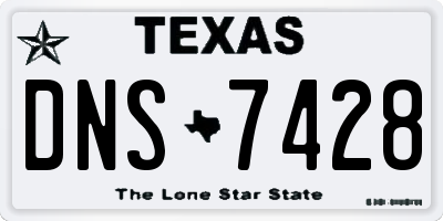 TX license plate DNS7428