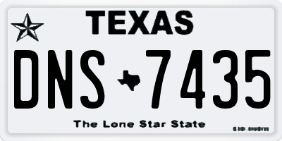 TX license plate DNS7435