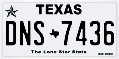 TX license plate DNS7436