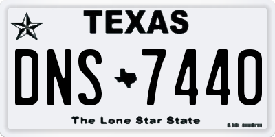 TX license plate DNS7440