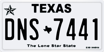TX license plate DNS7441