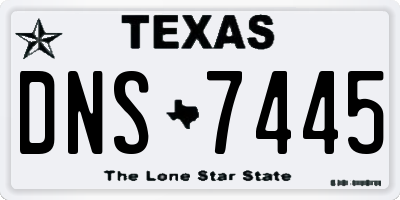 TX license plate DNS7445