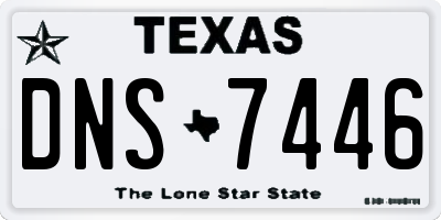 TX license plate DNS7446