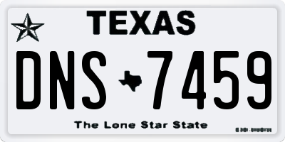 TX license plate DNS7459